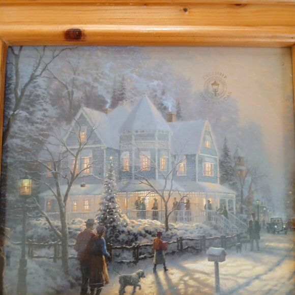 Winter Scene Custom Framed Picture 17x15.5” Landscape Wall Art - Picture 2 of 4